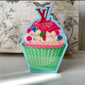 NEW Designer Cupcake Wall/Shelf/Table Decor - Red, Pink, Green, Blue